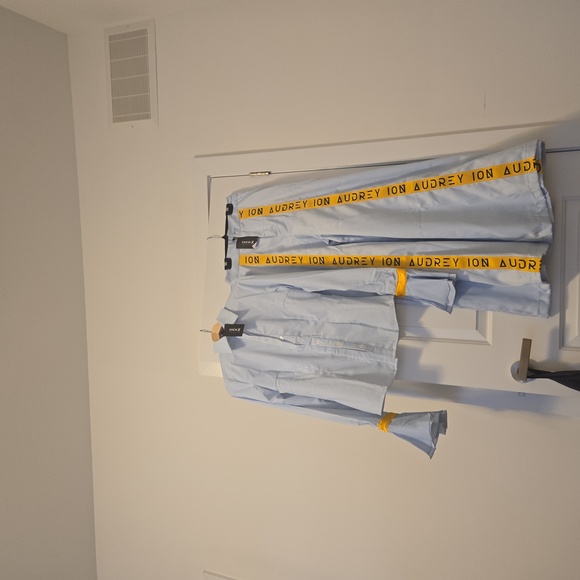 Blue and white striped set - Picture 1 of 2